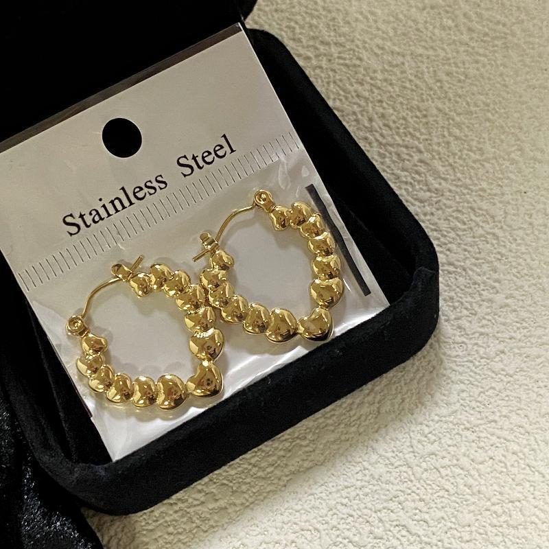 Geometric Pearl Crystal Earrings