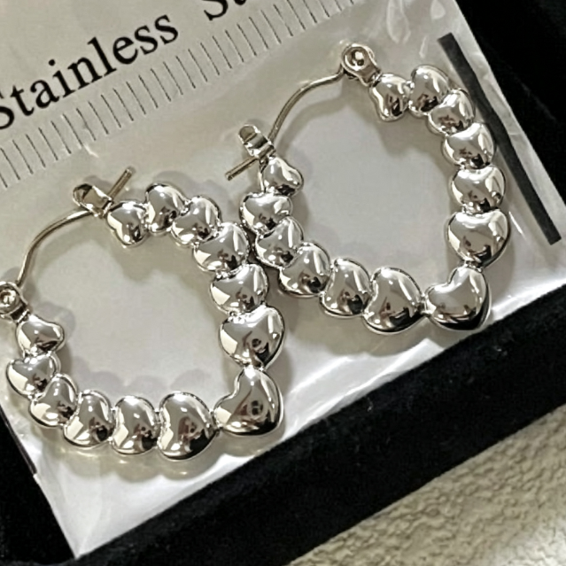 Geometric Pearl Crystal Earrings