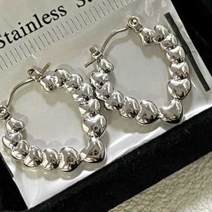 Geometric Pearl Crystal Earrings