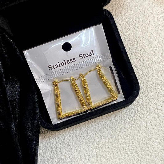 Geometric Pearl Crystal Earrings