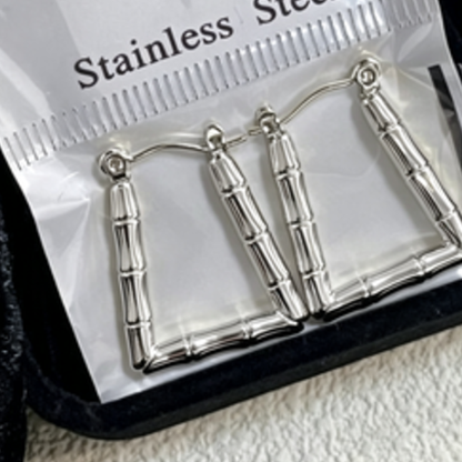 Geometric Pearl Crystal Earrings