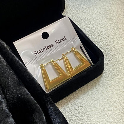 Geometric Pearl Crystal Earrings