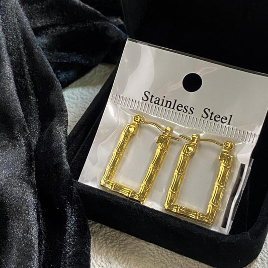 Geometric Pearl Crystal Earrings