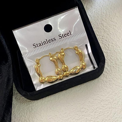 Geometric Pearl Crystal Earrings