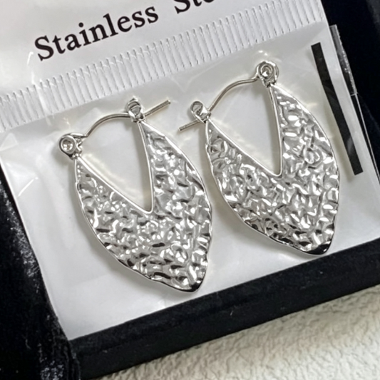 Geometric Pearl Crystal Earrings