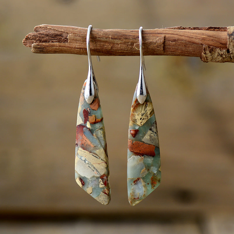 Geometric pendant earrings