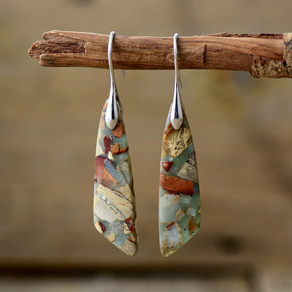 Geometric pendant earrings