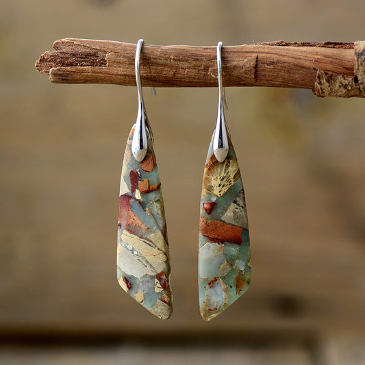 Geometric pendant earrings