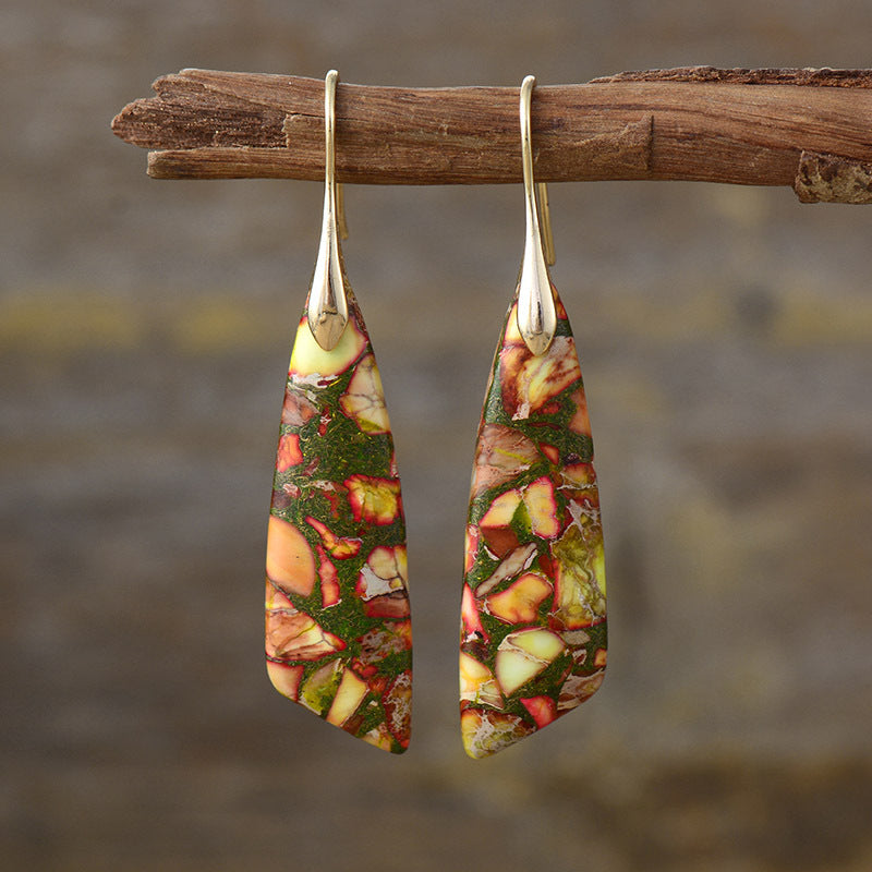 Geometric pendant earrings