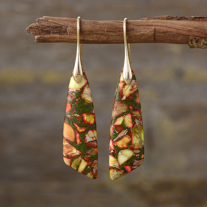Geometric pendant earrings