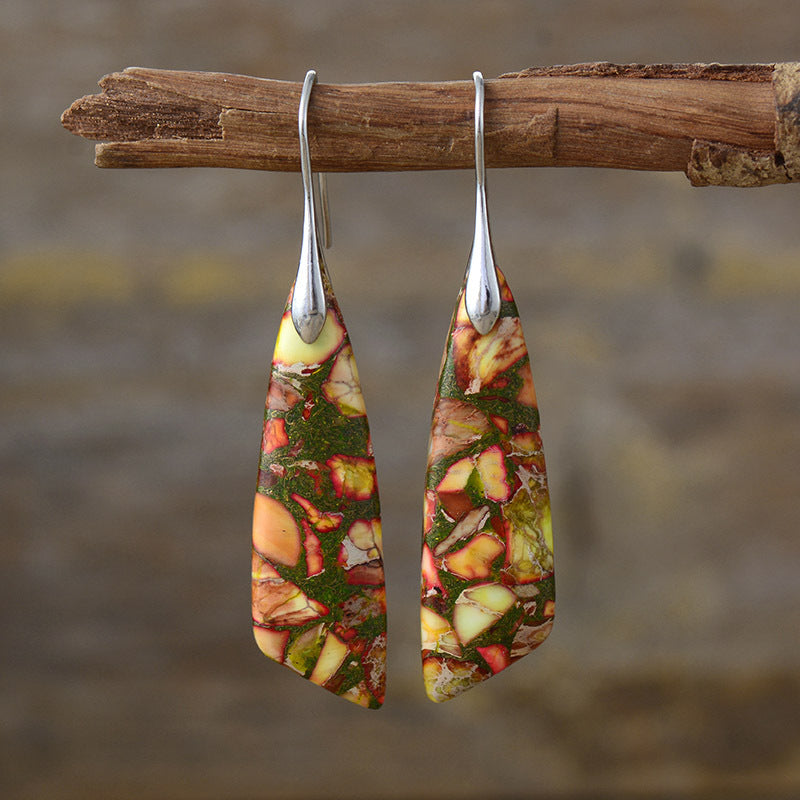 Geometric pendant earrings