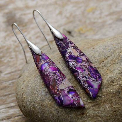 Geometric pendant earrings