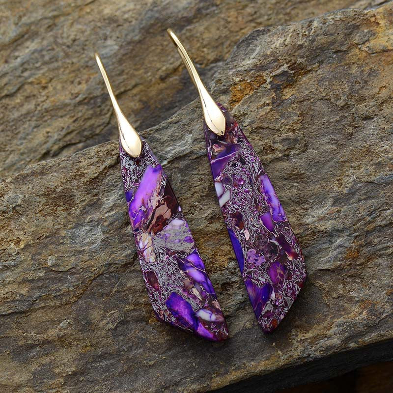 Geometric pendant earrings