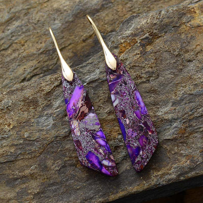 Geometric pendant earrings