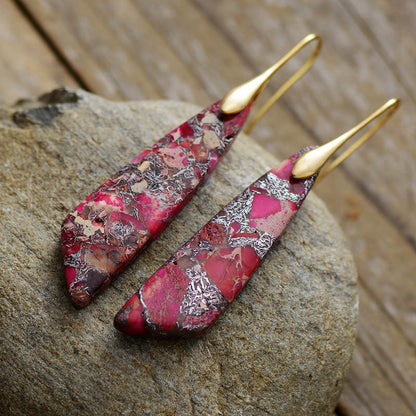 Geometric pendant earrings