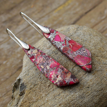 Geometric pendant earrings