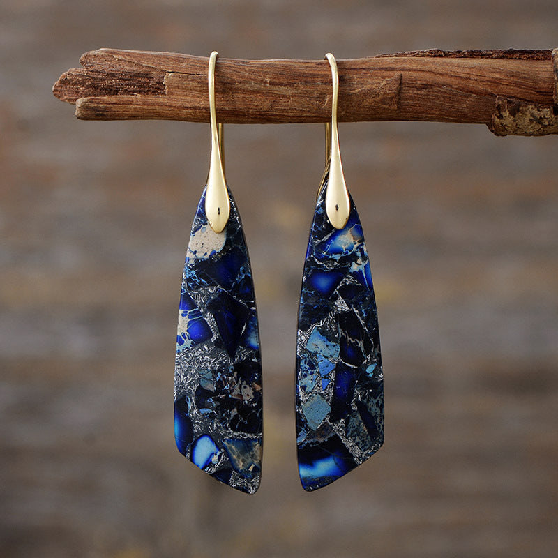 Geometric pendant earrings