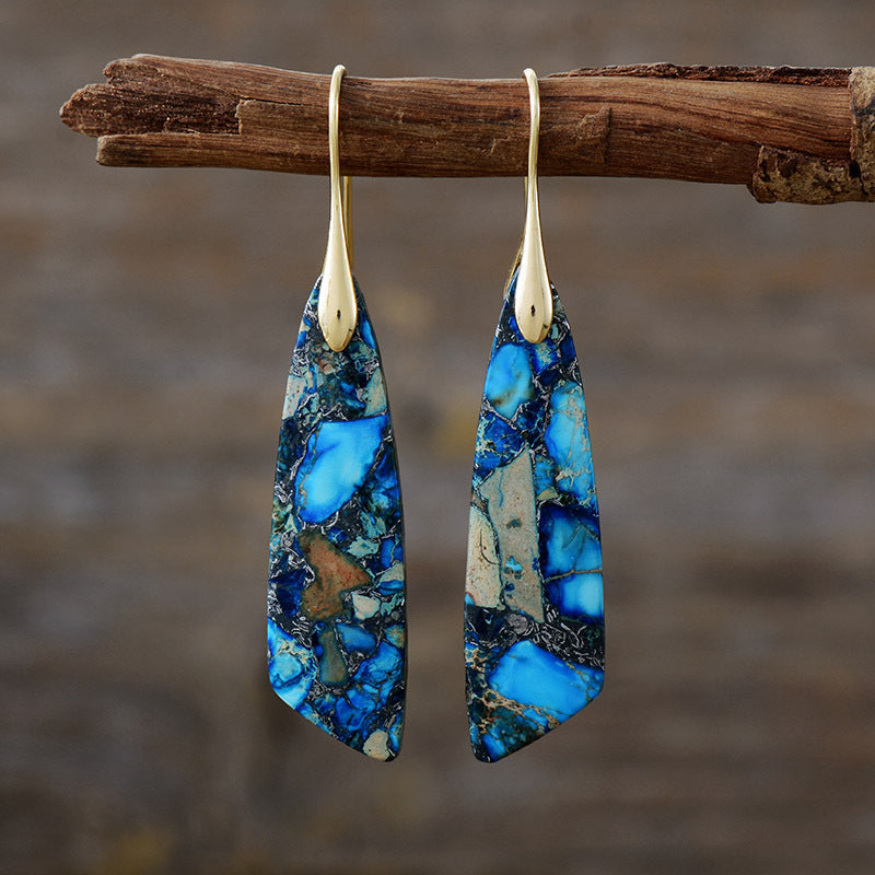 Geometric pendant earrings