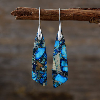 Geometric pendant earrings