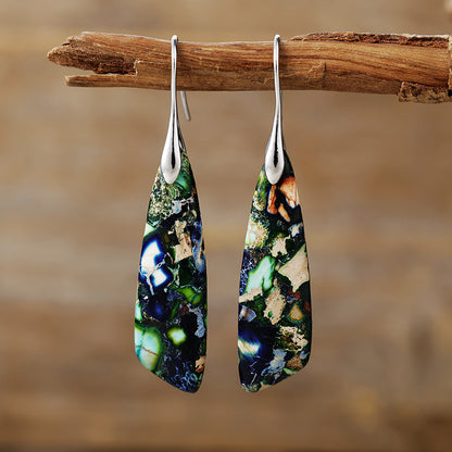 Geometric pendant earrings
