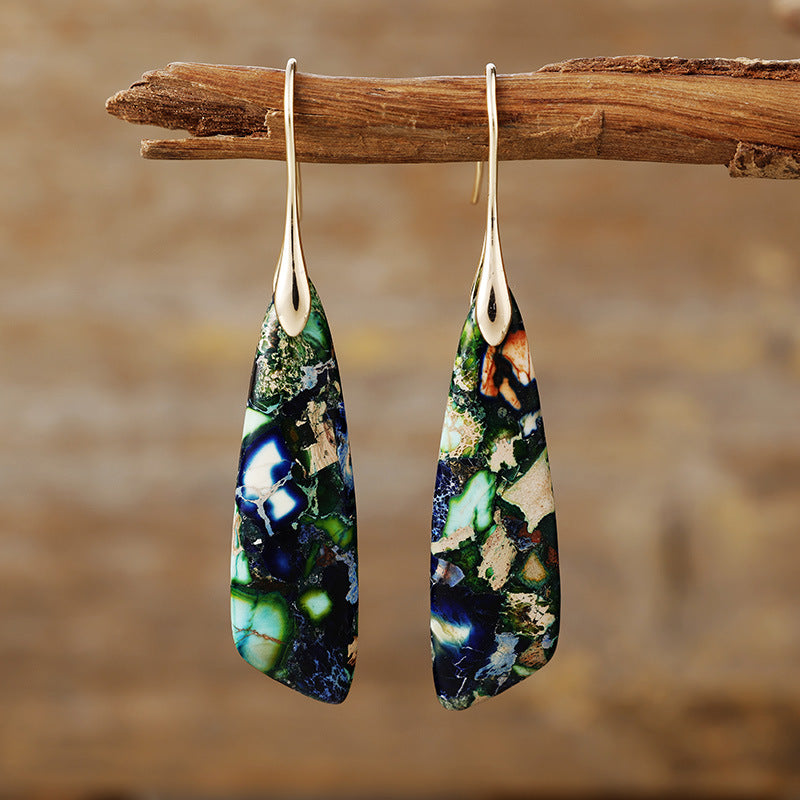 Geometric pendant earrings