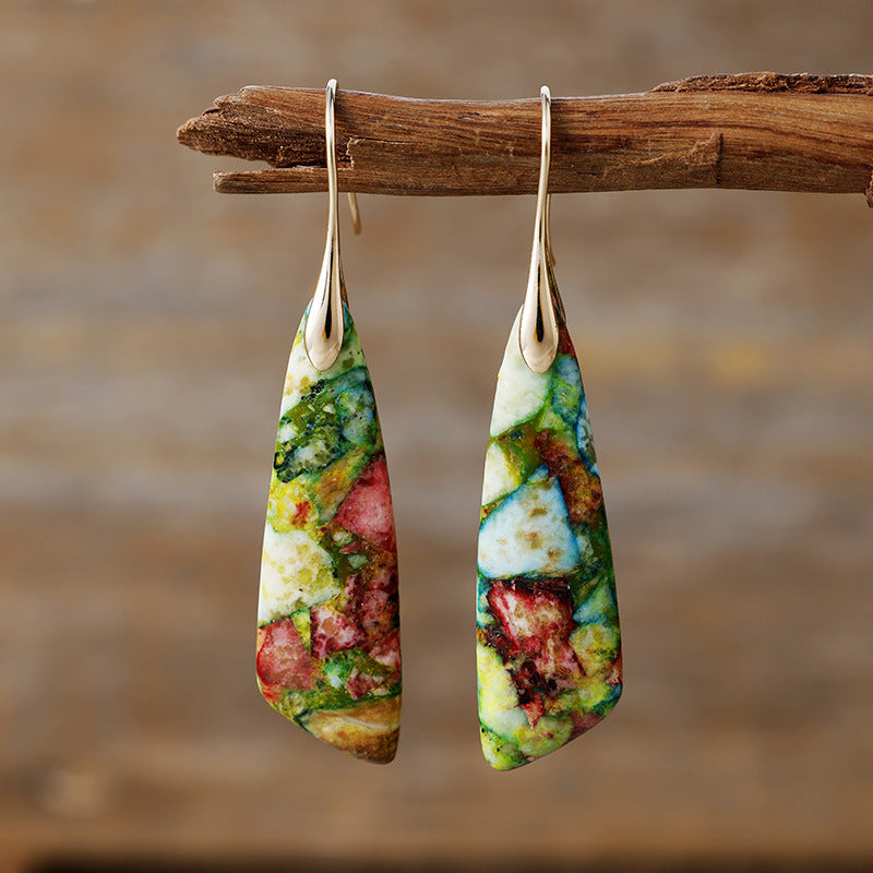 Geometric pendant earrings