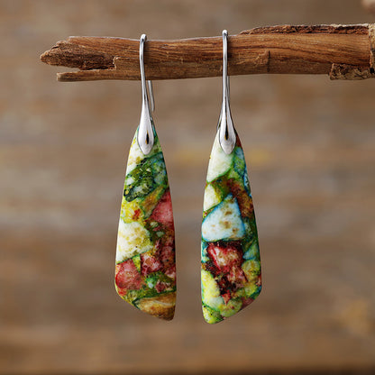 Geometric pendant earrings