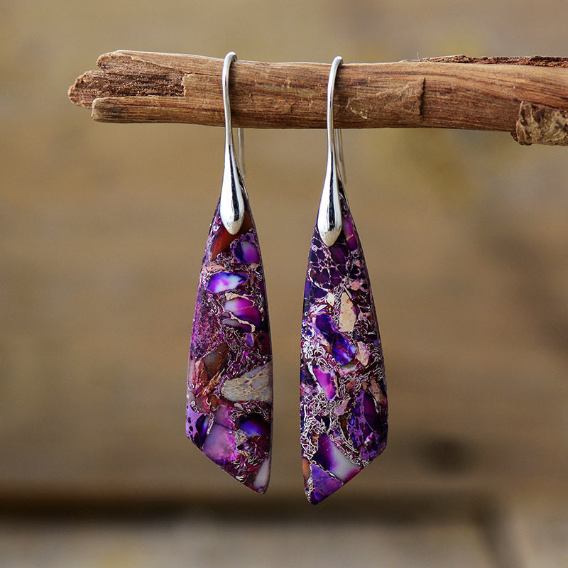 Geometric pendant earrings