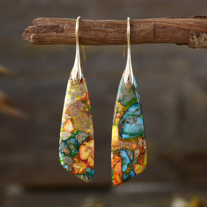 Geometric pendant earrings