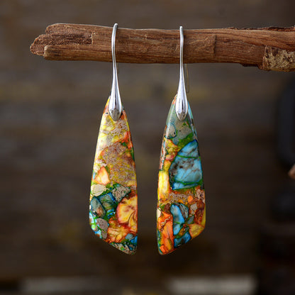 Geometric pendant earrings
