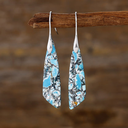 Geometric pendant earrings
