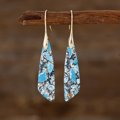 Geometric pendant earrings