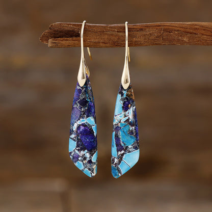 Geometric pendant earrings