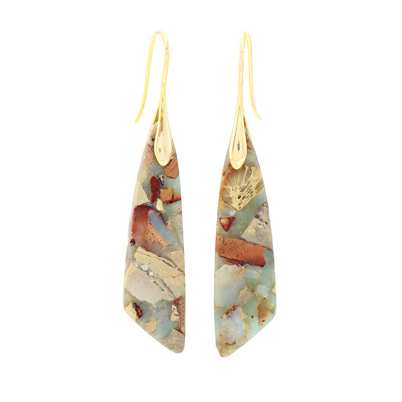 Geometric pendant earrings