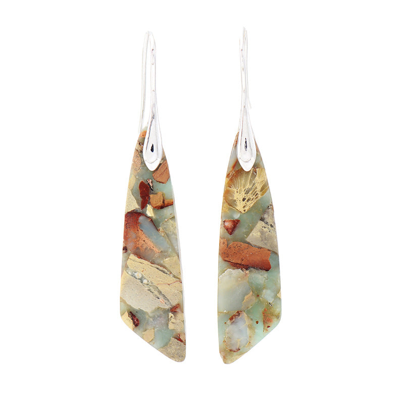 Geometric pendant earrings