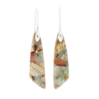 Geometric pendant earrings