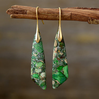 Geometric pendant earrings