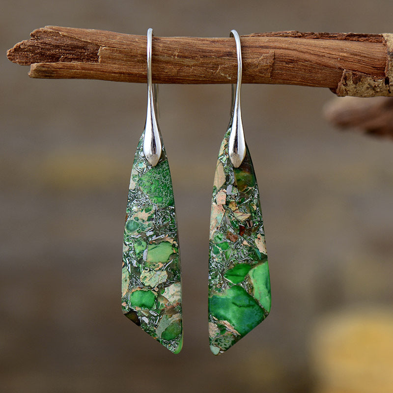 Geometric pendant earrings