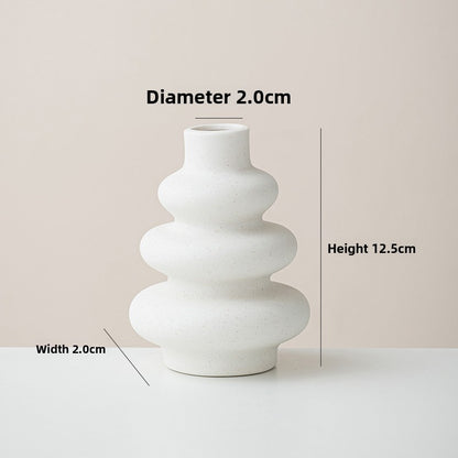 Geometric Plain Burned suit Vase Ceramic