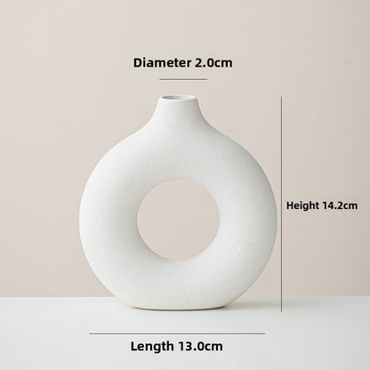 Geometric Plain Burned suit Vase Ceramic