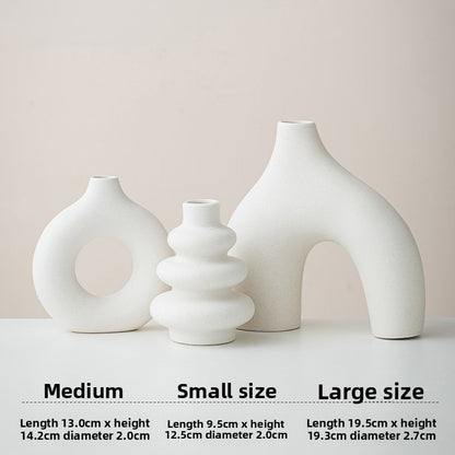Geometric Plain Burned suit Vase Ceramic