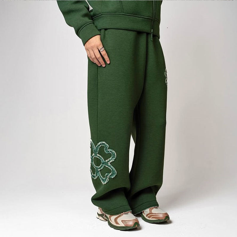 Geometric Print Hooded Zipper Sweatshirt