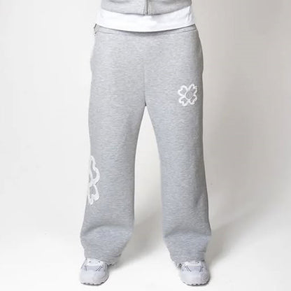 Geometric Print Hooded Zipper Sweatshirt