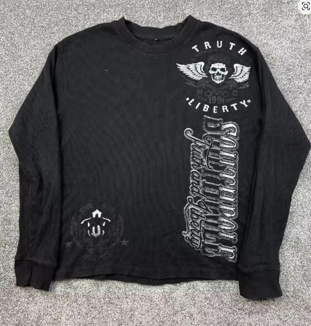 Geometric Print Long Sleeve T-shirt