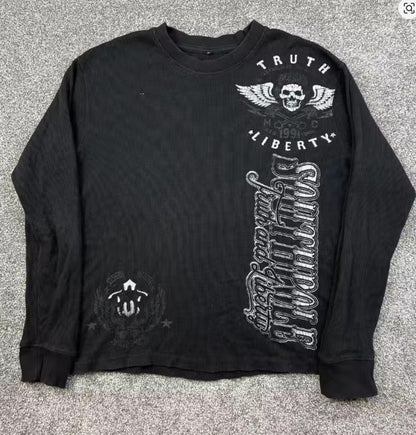 Geometric Print Long Sleeve T-shirt