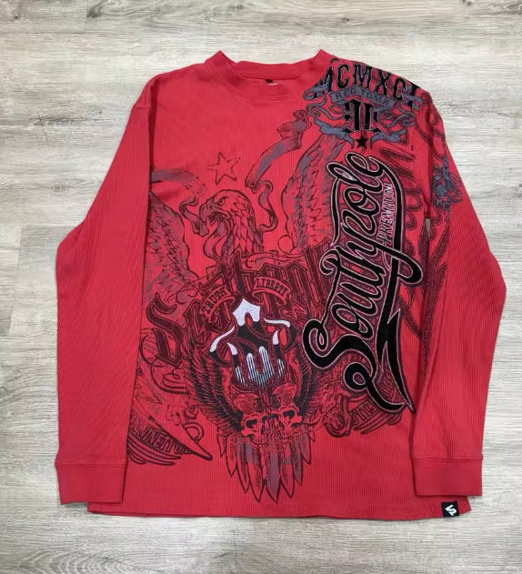 Geometric Print Long Sleeve T-shirt