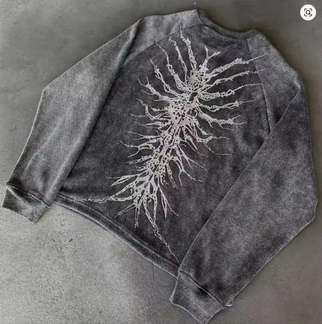 Geometric Print Long Sleeve T-shirt