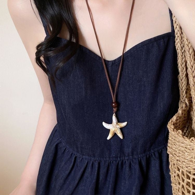 Geometric Silver Leaf Necklace