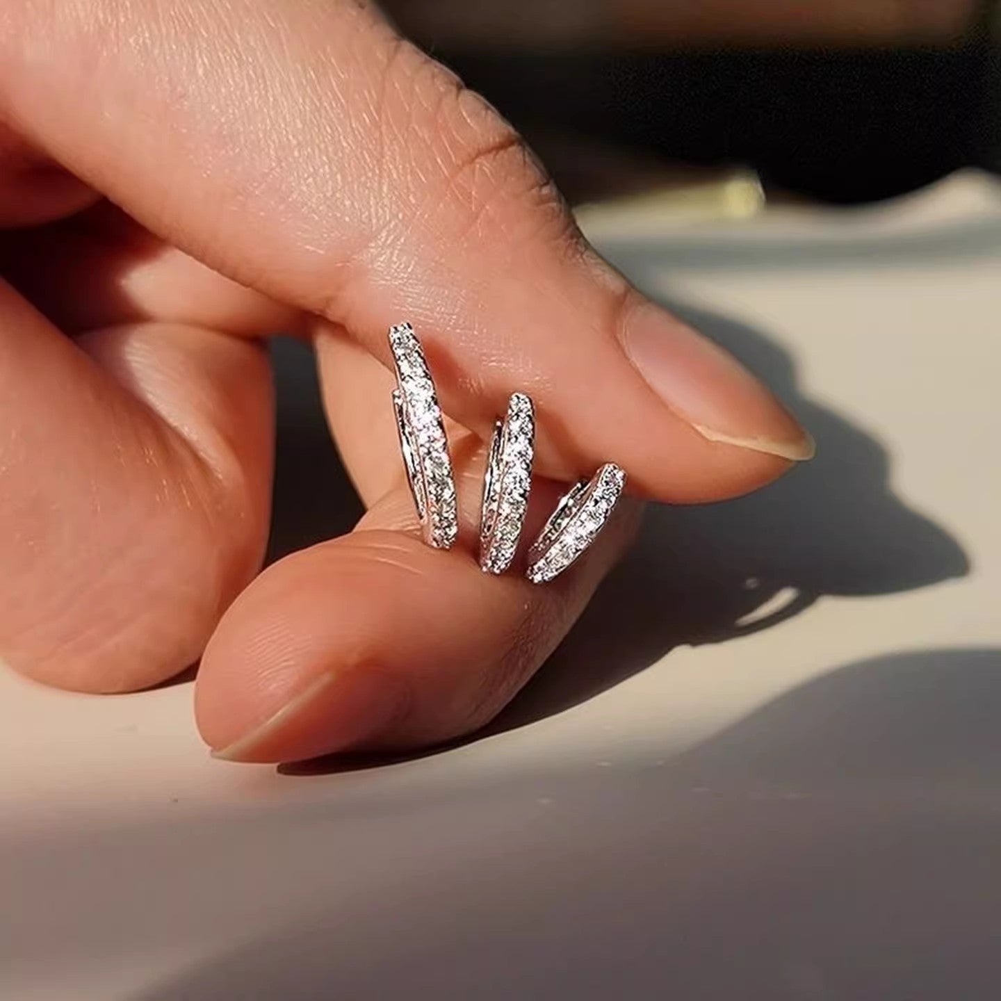 Geometric Silver Plated Earrings