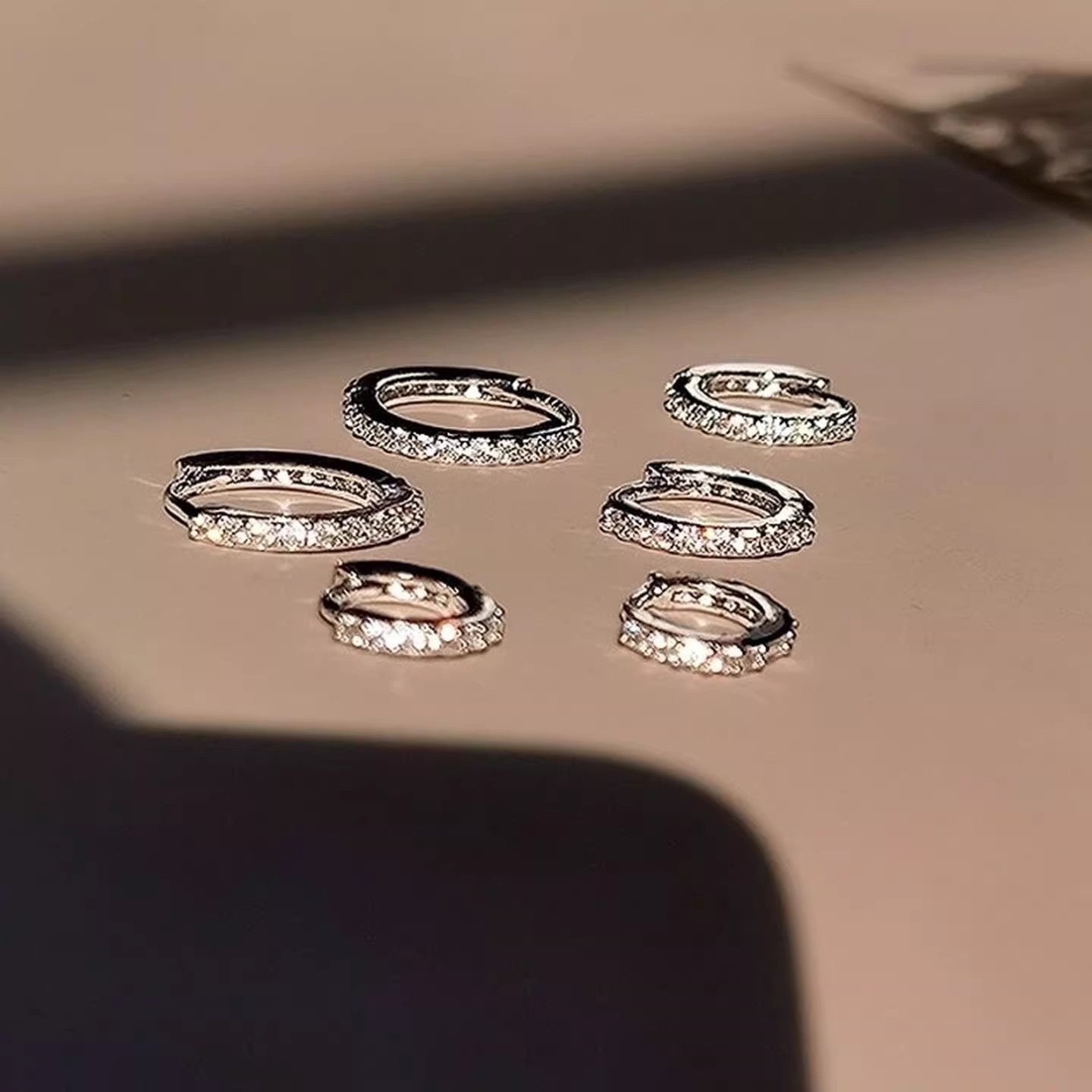 Geometric Silver Plated Earrings